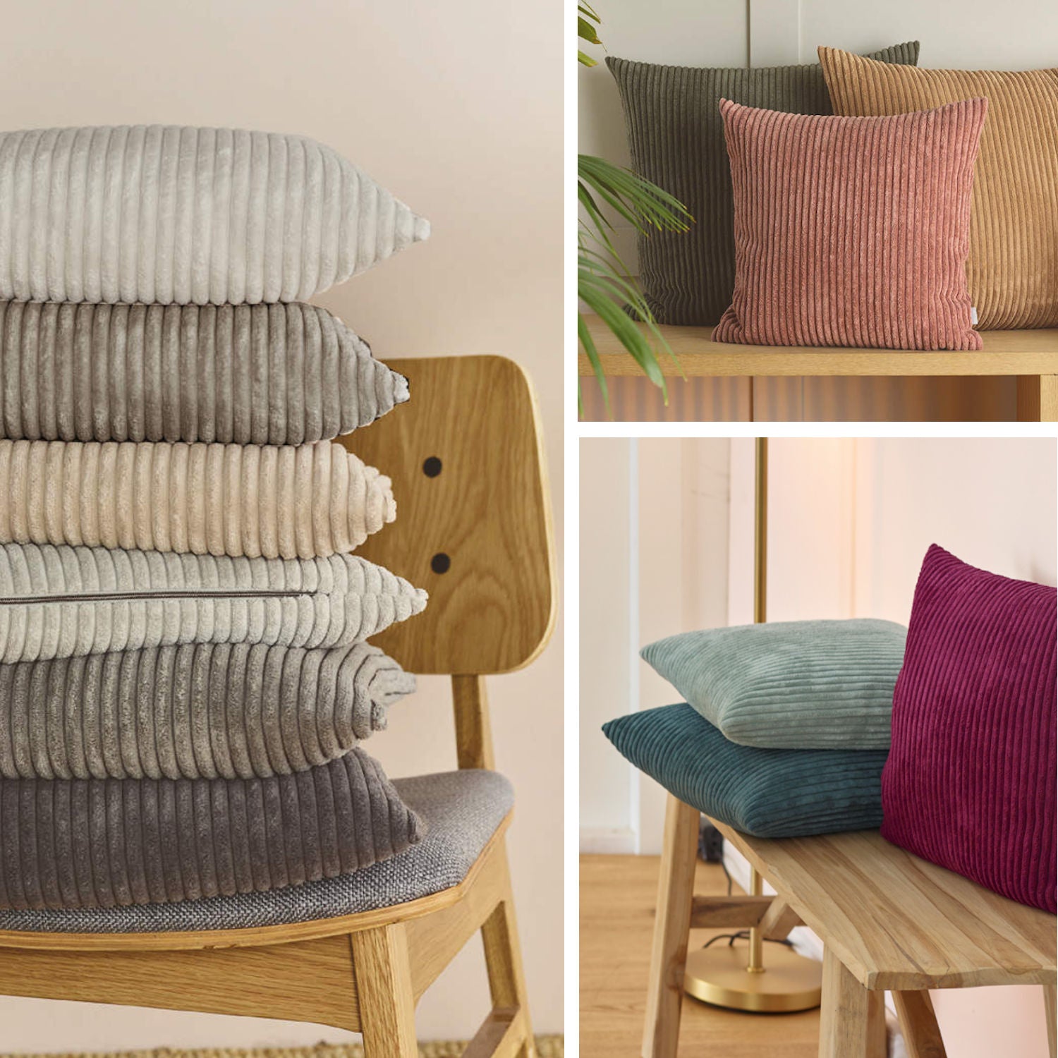 Kissenhülle in lässig modernem Cord