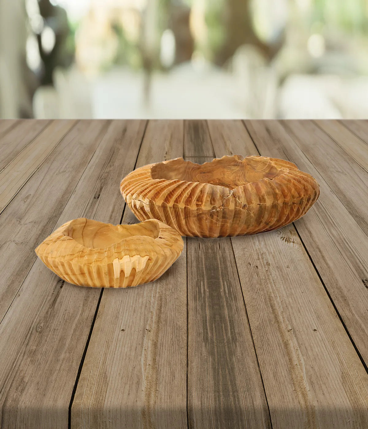 Schale aus massivem Teak Holz