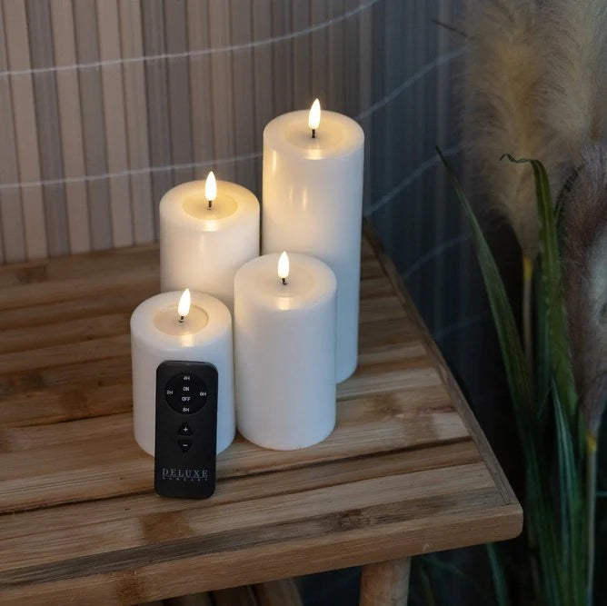LED-Kerzen Echtwachs mit lebendiger Flamme