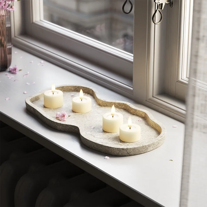 Naturgetreue LED-Teelichter mit echtem Stearin, 2 Stück